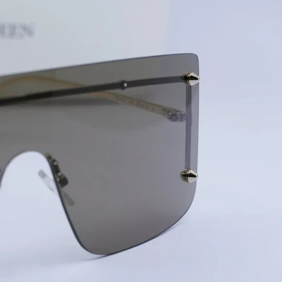 Final Price! Alexander McQueen AM0412S 002 Gold/Brown Sunglasses - Picture 5 of 11